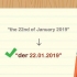 Escrever datas em alemão