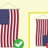 Pendurar a bandeira americana verticalmente