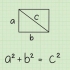 Calcule o comprimento da diagonal de um retângulo