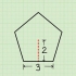 Calcular a área de um pentágono