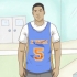 Vestindo uma camisa de basquete
