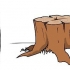 Mate um toco de árvore
