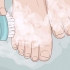 Usando um peeling esfoliante para os pés