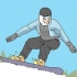 Fazendo um frontside 360 ​​em uma prancha de snowboard