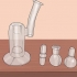 Limpando um bong de vidro