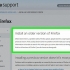 Restaurar uma versão mais antiga do firefox bowser