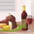 Preparando um jantar romântico em casa