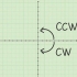 Girar uma forma matemática