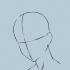 Desenho de cabelo no estilo anime