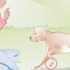 Cuidando da almofada do pé rasgada de um cão