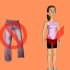Estique as pernas para fazer a divisão