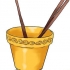 Cultivo de pepinos em vasos