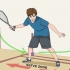 Jogando raquetebol