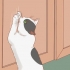 Fazer um gato parar de arranhar a porta